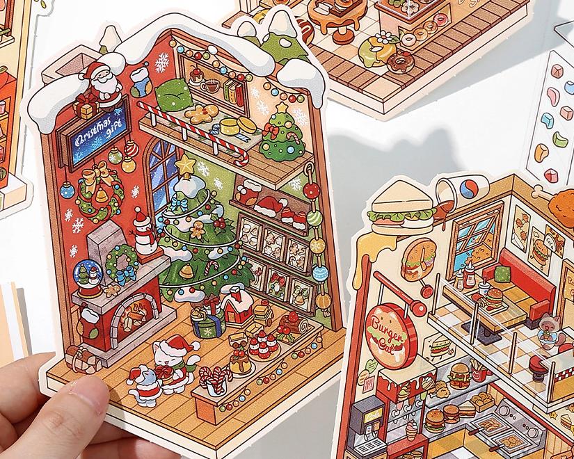 Food Set DIY 3D Sticker Collection — Cute Miniature Food Scenes