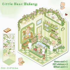 Fresh Bakes & Quick Stops DIY 3D Scene Stickers 2 Lovely Miniature Scenes