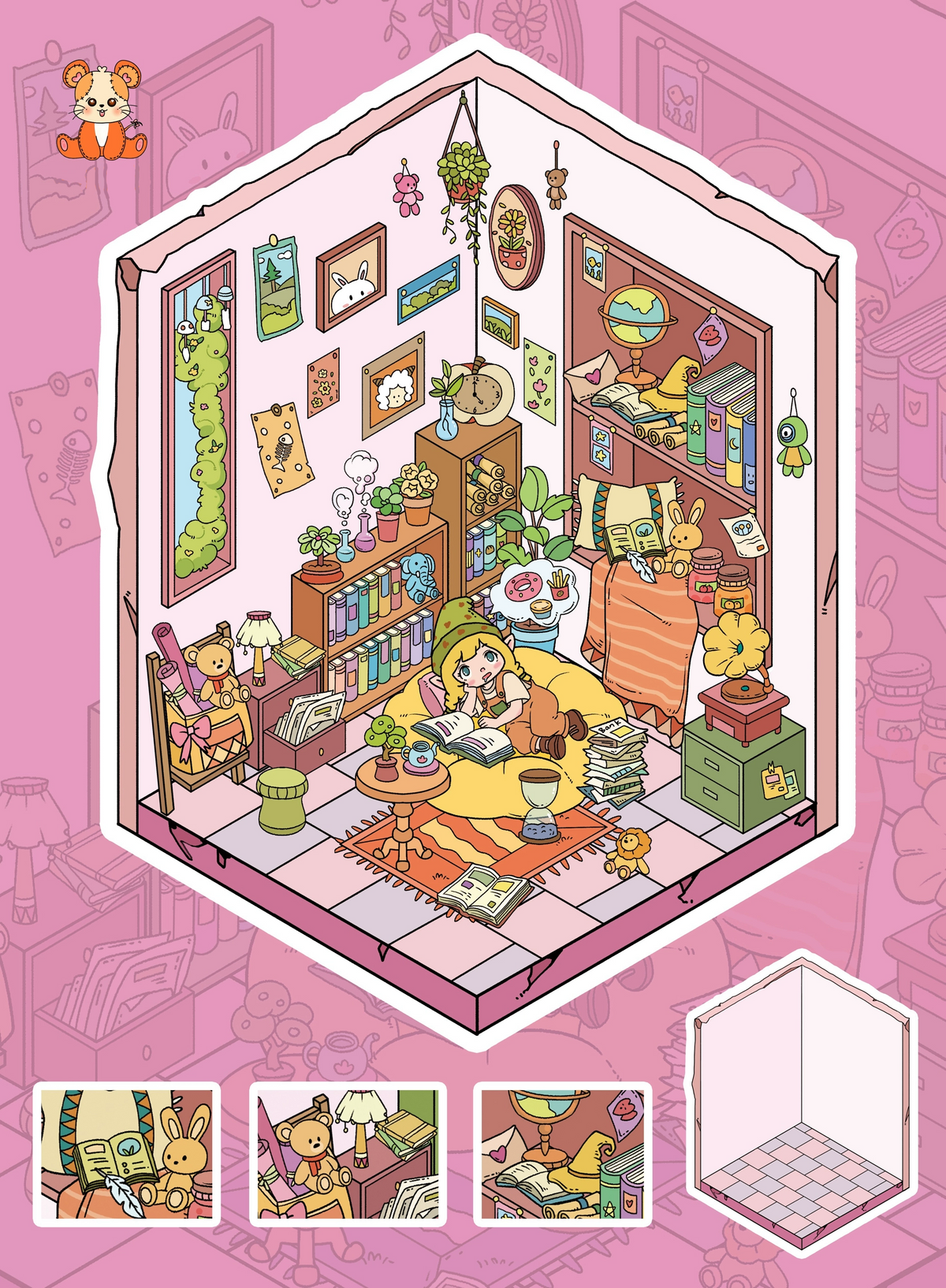 Fairy’s Holiday Memories DIY 3D Sticker Collection — 4 Cute Miniature Holiday Scenes