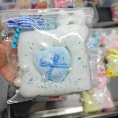 White And Blue Love Pillow Cake Squishy