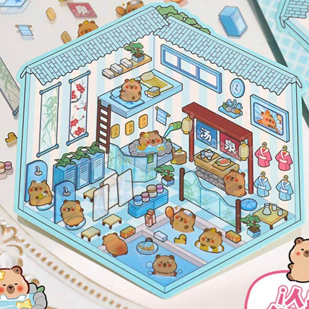 Wonderful Shop DIY 3D Scene Stickers 4 Cute Miniature Scenes-Amusement park