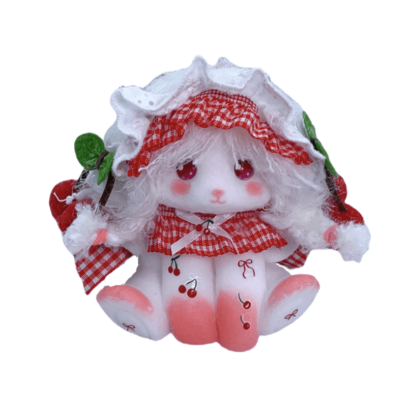 Red Cherries Bunny Squishy Doll