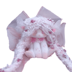 Pink Flower Princess Bunny Squishy Doll