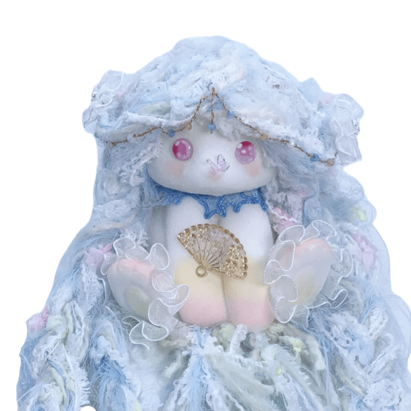 Light Blue Princess Bunny Squishy Doll